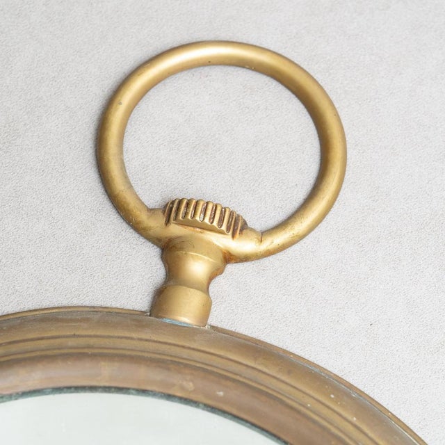 Gold Mid-Century Spanish Metal Mirror, 1950s For Sale - Image 8 of 11