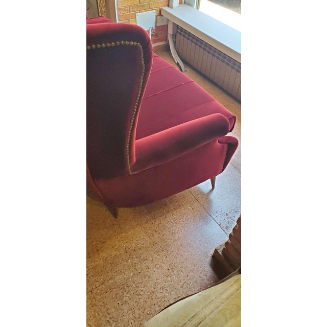 Art Deco Sofa with Upholstery and Fabric, 1940s For Sale - Image 9 of 12