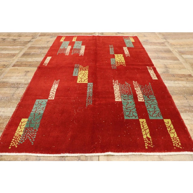 Zeki Muren Vintage Turkish Sivas Rug - 05'02 X 08'01 For Sale - Image 10 of 12