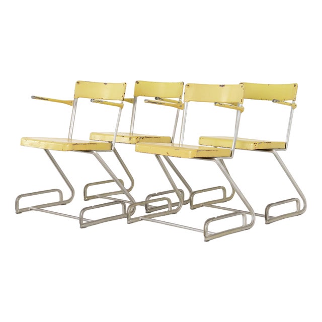 Stacking Chairs after Flora Steiger-Crawford, Switzerland, 1940, Set of 4 For Sale