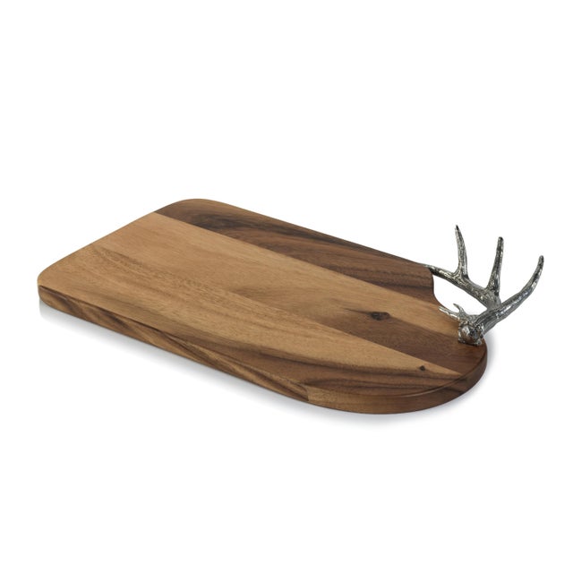 2020s Malachi Cheese & Charcuterie Board with Pewter Antler Handle For Sale - Image 5 of 5
