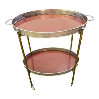1970s Mid Century Folding Cart Bar For Sale