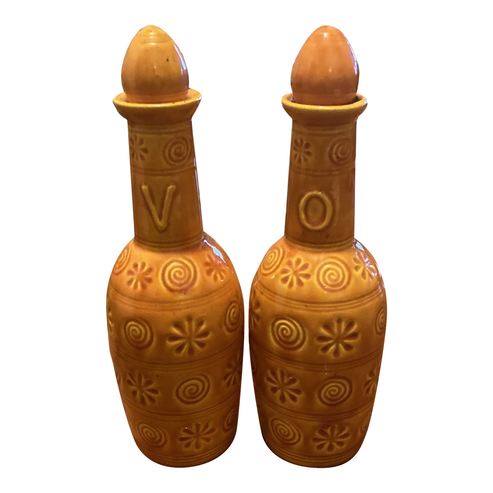 Vintage Vinegar and Oil Bottles Set of 2 Chairish