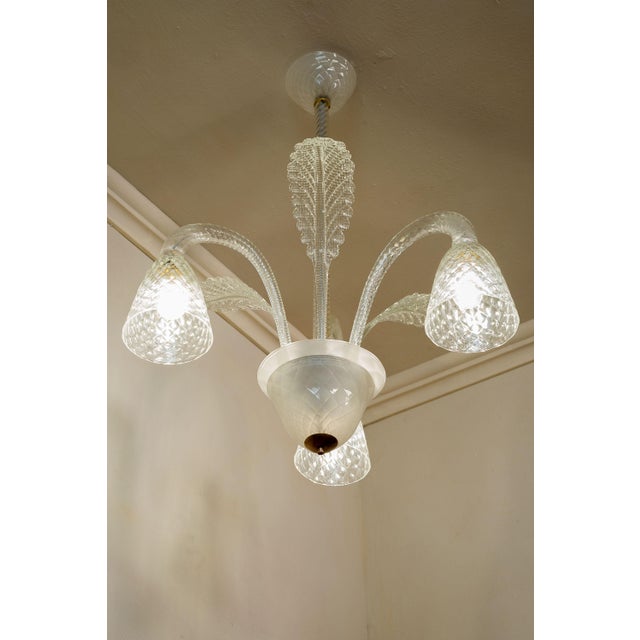 Vintage Art Deco Chandelier in Murano Blown Glass, 1930s For Sale - Image 9 of 13