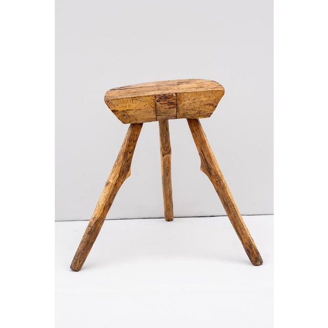 Wood Elm Milking Stools, 1850s, Set of 2 For Sale - Image 7 of 9
