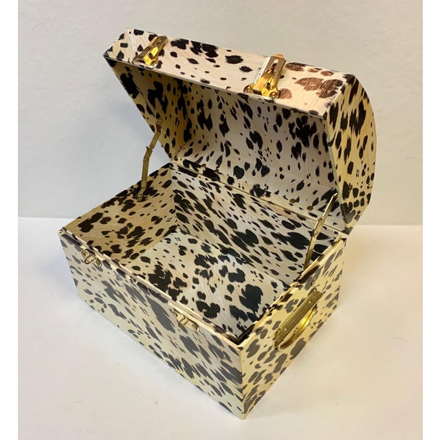 Oversized Cowhide Print Jewelry Storage Box Chairish