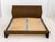 Flou California King Size Bed Frame, with brown and black slip covers. Overall: 41" H &nbsp;x 72.5" W x 89" D. Provenance:...