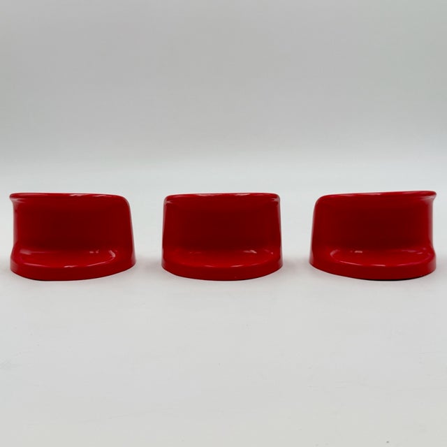 1970s Red Wall Hooks by Olaf Von Bohr for Kartell, 1970s, Set of 3 For Sale - Image 5 of 11
