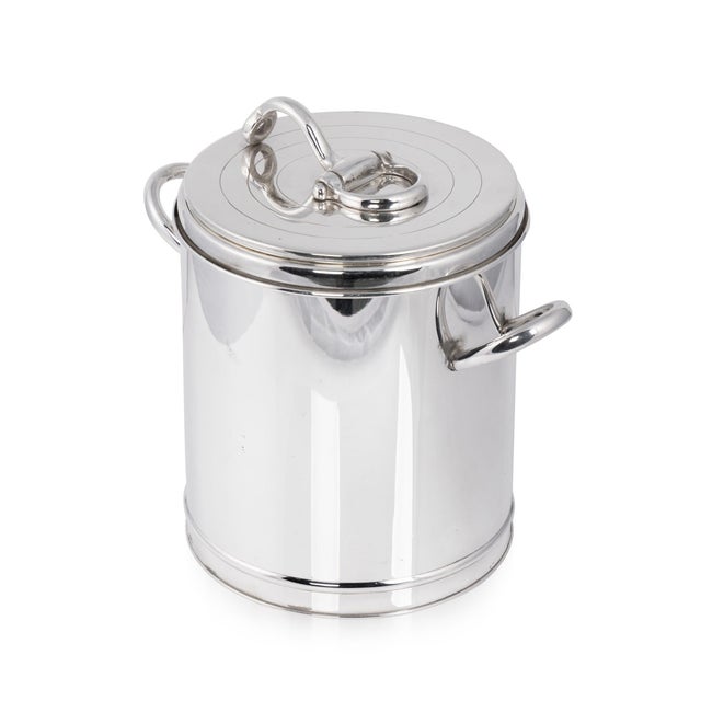 Vintage Italian Silver Plated Ice Bucket by Gucci, 1980 For Sale - Image 10 of 10