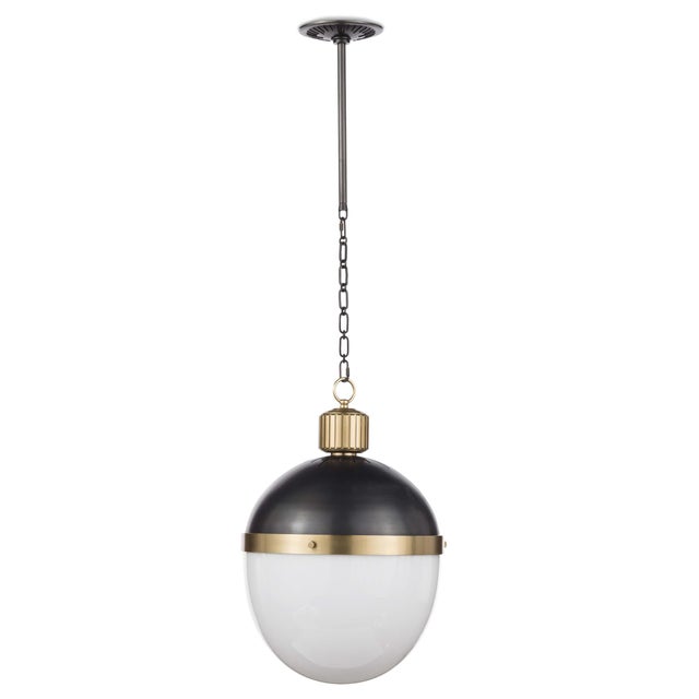 Black Regina Andrew Otis Pendant Large in Blackened and Natural Brass For Sale - Image 8 of 8