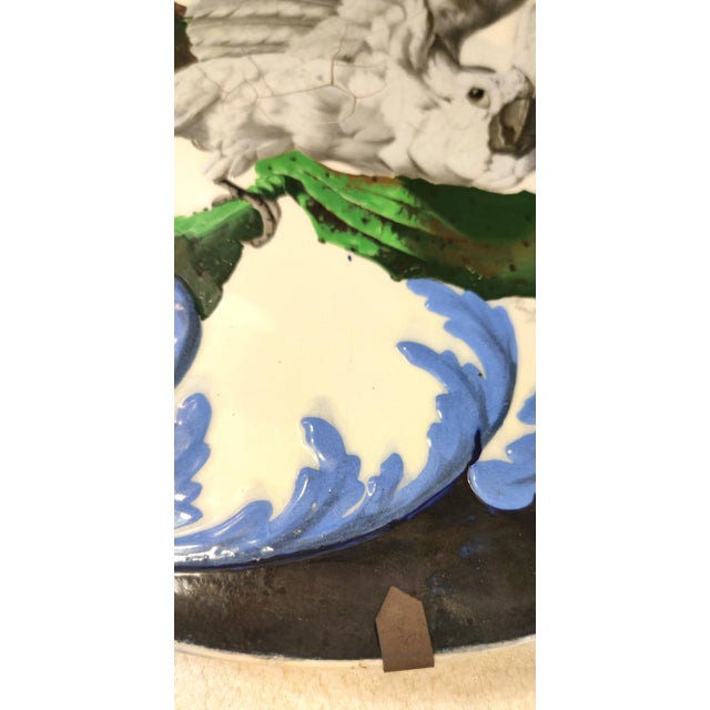 Antique Napoleon III Ceramic Plate, France, in Flawless conditions. Designed before 1890