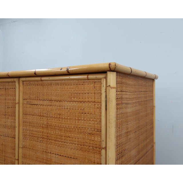 Vintage Bamboo & Rattan Freestanding Wardrobe from Dal Vera, 1970s For Sale - Image 10 of 18
