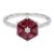 18k Gold Ruby 0.66ct and Diamond 0.02ct Ring For Sale