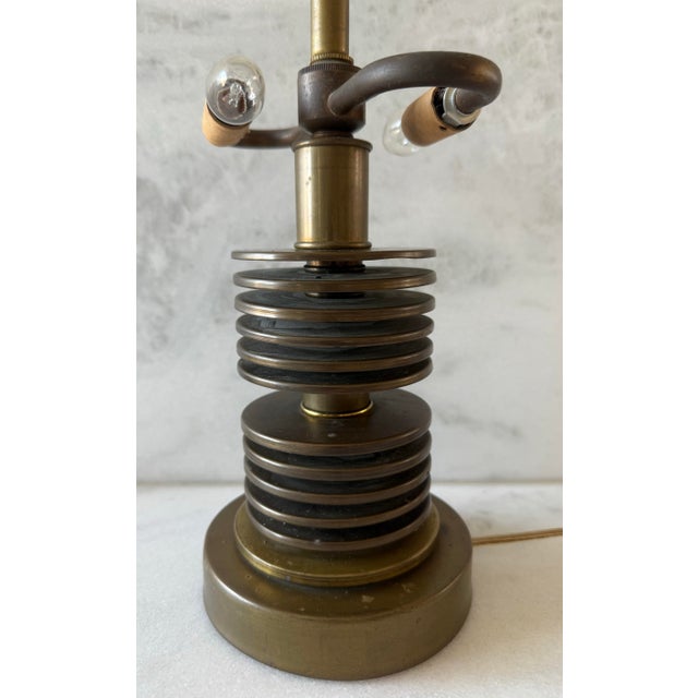 Metal Vintage Brass Mushroom Table Lamp Attributed to Hans-Agne Jakobsson For Sale - Image 7 of 12