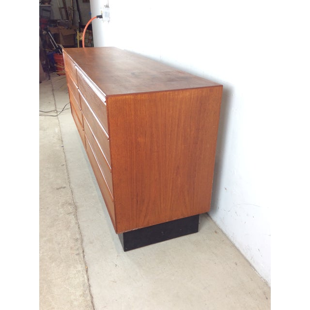 Brown Danish Modern Teak 8 Drawer Lowboy Dresser For Sale - Image 8 of 18