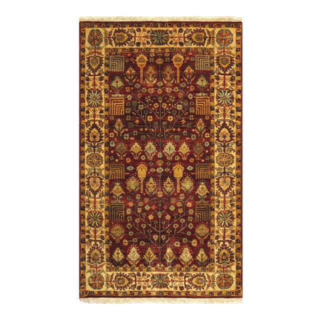 Pasargad Home Agra Red Wool Area Rug, 2'11'' X 5' 0'' For Sale