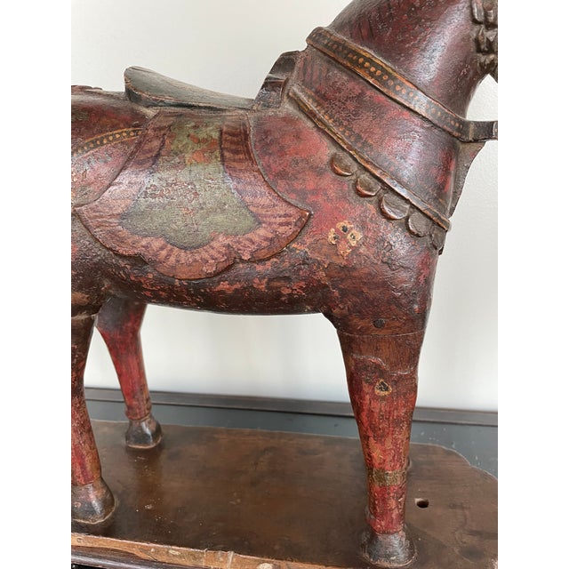 Pair of Early 20th Century Wood Horses For Sale - Image 12 of 13
