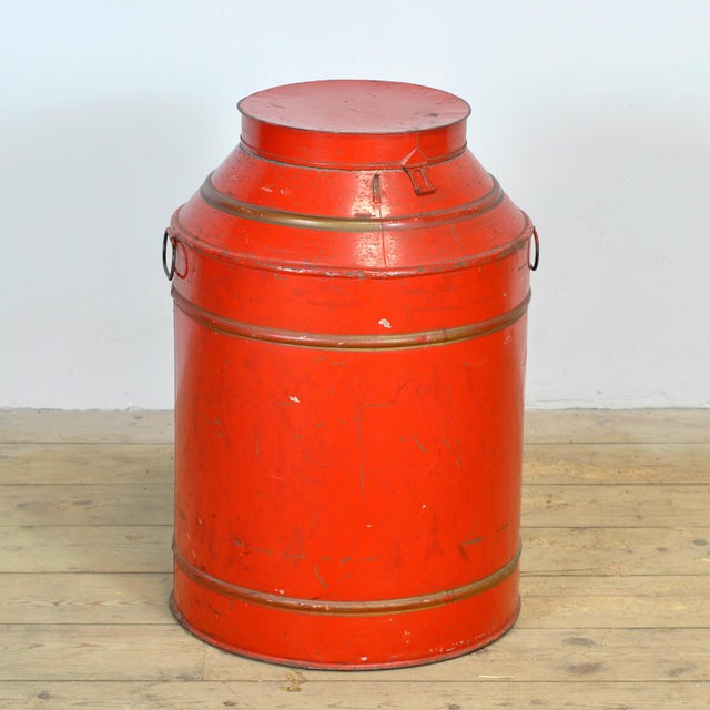 Industrial Large Metal Coffee Tin by J. C. Dorlas, 1920s For Sale - Image 3 of 9