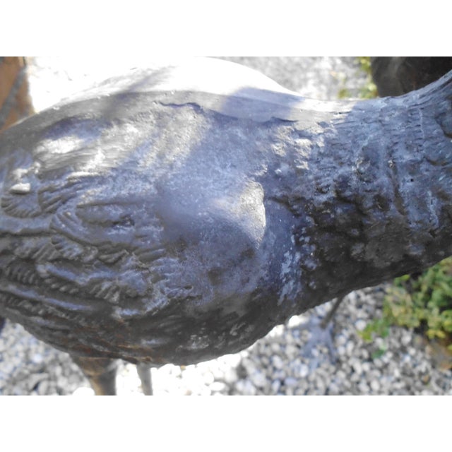 Vintage Bronze Cranes, 1970s, Set of 3 For Sale - Image 6 of 18