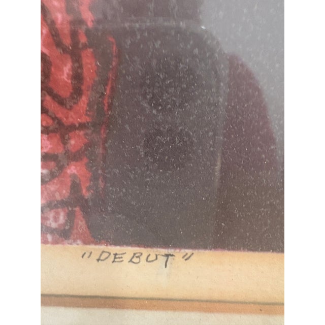 1960s Mid-Century Modern Print of a Woman Signed by Listed Artist For Sale - Image 11 of 12