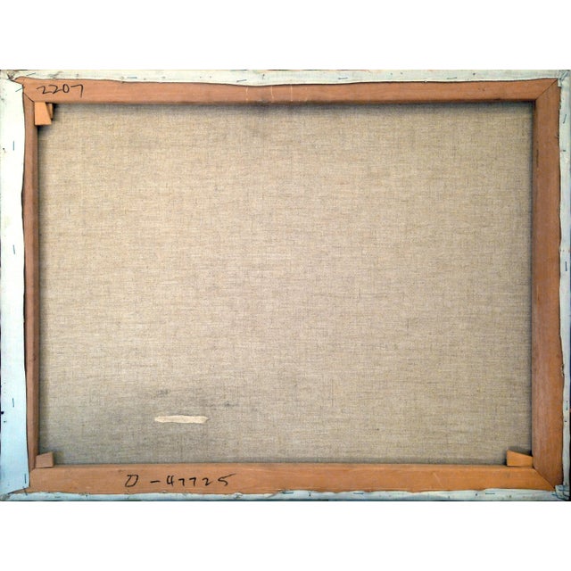 Modern Mid 20th Century "Pont Neuf, After Pissarro" French Impressionist Style Street Scene Painting For Sale - Image 3 of 4