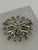 Vintage Glam Rhinestone Snowflake Starburst Brooch Silver Tone For Sale - Image 4 of 7