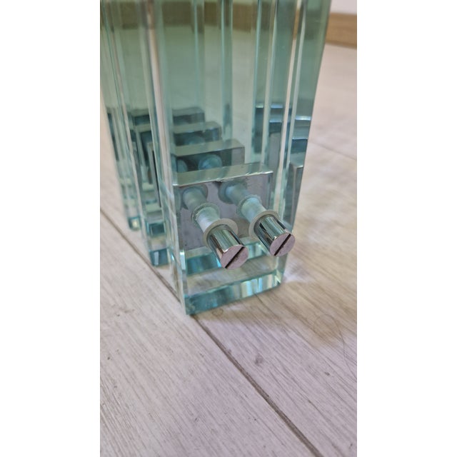 Candlestick in Glass and Chromed Brass with Gallotti and Root from Gallotti & Radice, 1960s For Sale - Image 6 of 12