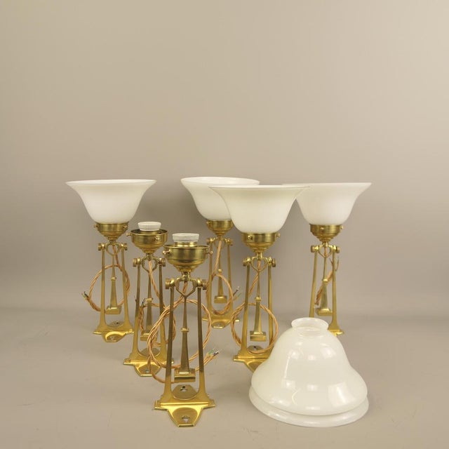 Gold Semi-Cardanic Wall Lamp from Wiener Werkstätte, Vienna, 1920s For Sale - Image 8 of 18