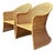 Vintage Rattan Scoop Chairs - A Pair For Sale