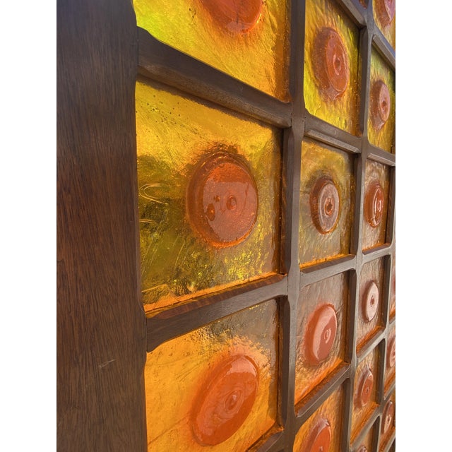 Monumental Architectural Amber Glass Panel by Vidrios Gordiola, Spain, 1970 For Sale - Image 6 of 7