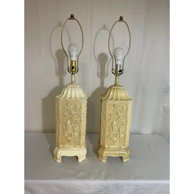 Vintage Pagoda Style Lamps, a Pair For Sale - Image 11 of 11