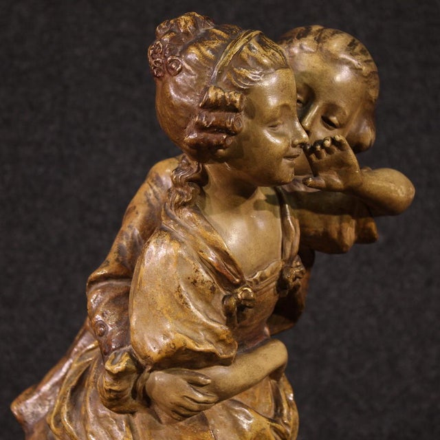 1950s Gallant Scene Sculpture, 1950, Terracotta For Sale - Image 5 of 13