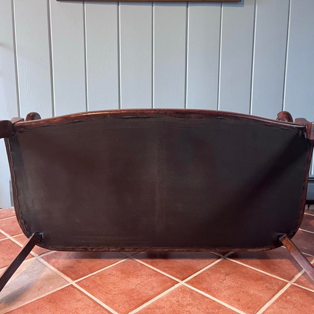 Auburn Antique Mahogany Art Nouveau Settee For Sale - Image 8 of 12