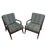 Pair of beautiful lounge chairs Attributed to Carlo de Carli for M. Singer and Sons Beautifully sculpted wood frame with a...