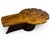 A sculptural burl wood coffee table in the manner of George Nakashima, circa 1980, featuring a key-hole shaped live-edge...