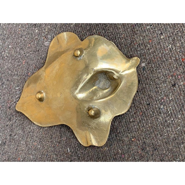 Mid-Century Italian Leaf-Shaped Brass Bowl, 1960s For Sale - Image 4 of 5