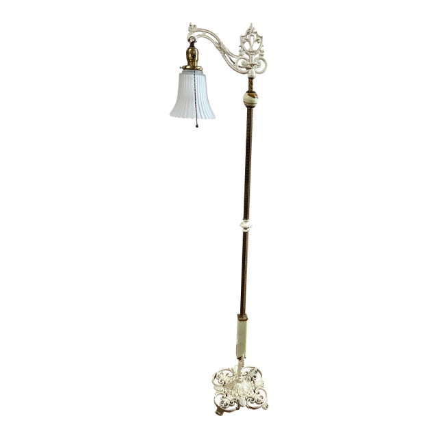 Vintage Cast-Iron Floor Lamp For Sale