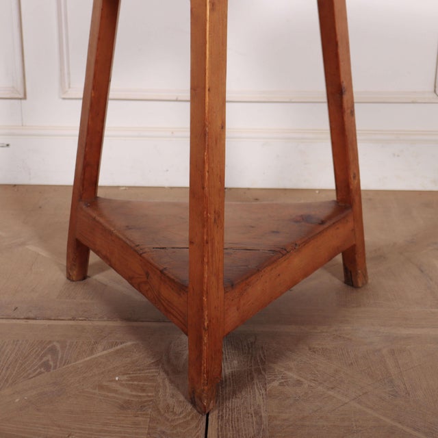 Good early 19th C Welsh pine cricket table. 1820 This piece is designed in the style of the selected designer and/or...