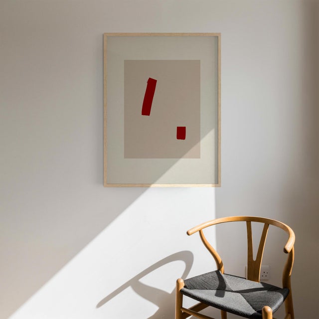 Contemporary Contemporary Abstract Red Composition Giclee Print For Sale - Image 3 of 4