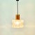 Glashütte Limburg Mid Century Amber Diamond Glass & Brass Pendant Light by Helena Tynell for Limburg, Germany, 1960s For Sale - Image 4 of 10