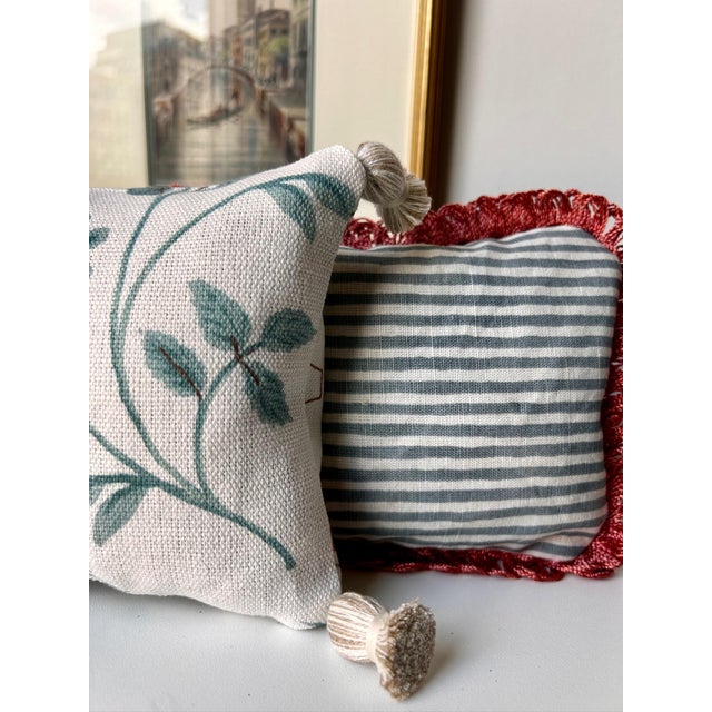 Sanderson, Nina Campbell, Brunschwig & Fils, Samuel & Sons Lavender-Filled Decorative Pillows - Collection of 2 (1 Large, 1 Small) For Sale In Washington DC - Image 6 of 11