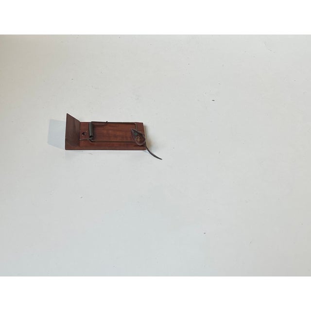 Mid-Century Scandinavian Mousetrap Paper Holder in Teak, 1960s For Sale - Image 6 of 8
