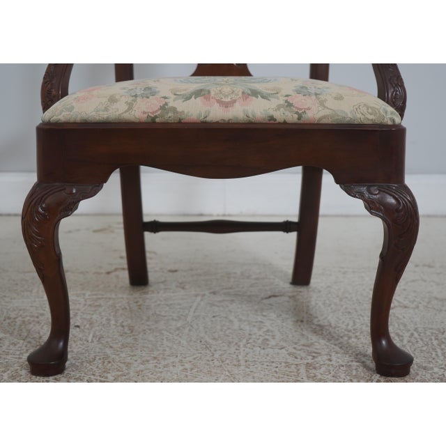 Set of 8 Henredon Mahogany Carved Dining Chairs For Sale - Image 9 of 18
