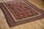 Red Antique Caucasian Square Rug - 3'11" X 5'1" For Sale - Image 8 of 13