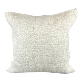 20 x 20 Hemp Pillow Turkish Cushion Natural Grayish White Pillow Cushion Cover For Sale