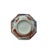 Brick Red Vintage Oriental Imari Octagonal Palette Graphic Porcelain Bowl Art For Sale - Image 8 of 9