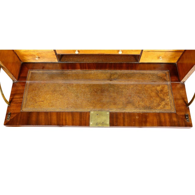 George III Small Mahogany and Satinwood Secretaire For Sale - Image 9 of 13