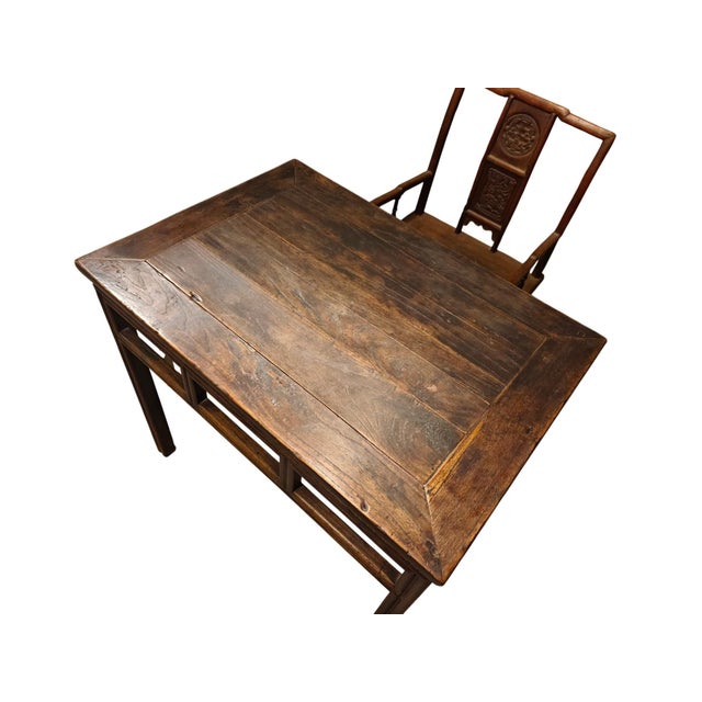 Well Aged Antique Chinese Elm Side or Console Table For Sale - Image 4 of 5
