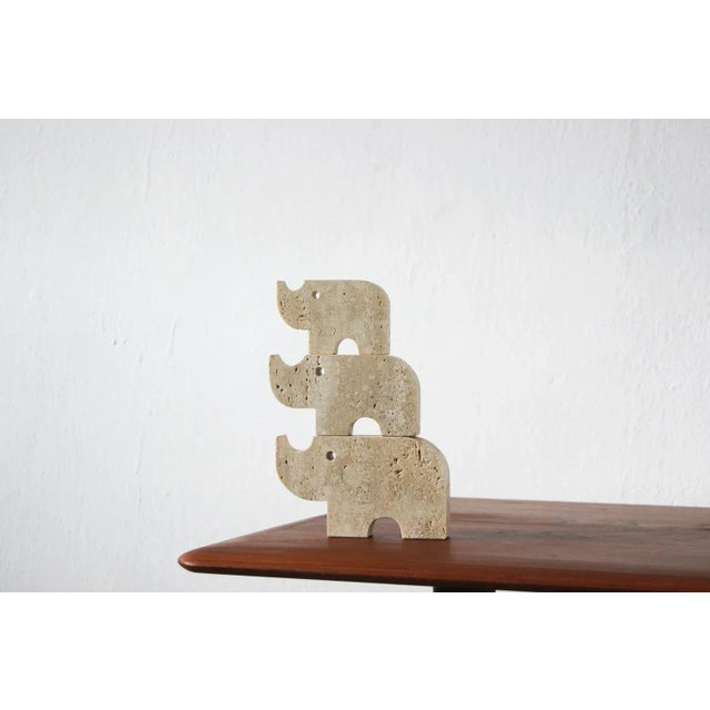 Travertine Animal Sculptures from Fratelli Mannelli, 1970, Set of 3 For Sale - Image 3 of 5