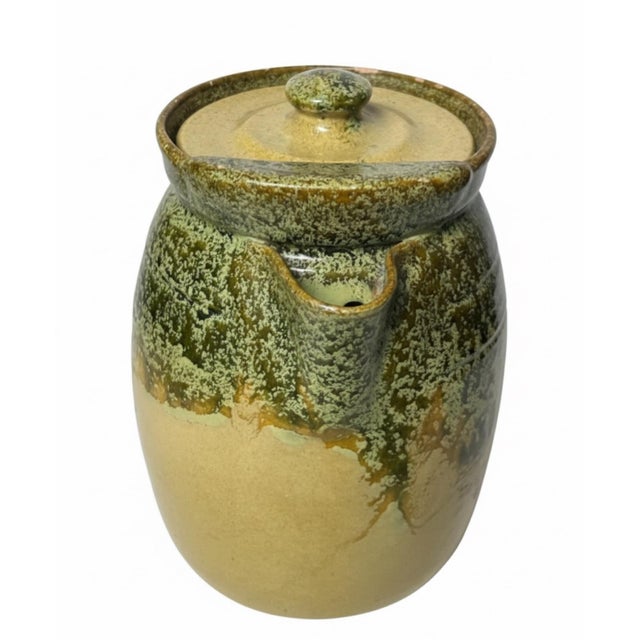 Mid 20th Century Attributed CC Cole Pottery Nc Lidded Coffee Pot, Mid-20th Century For Sale - Image 5 of 8
